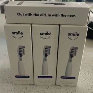 Replacement Brush Heads for Smile Soft Bristles, 6-Pack, White